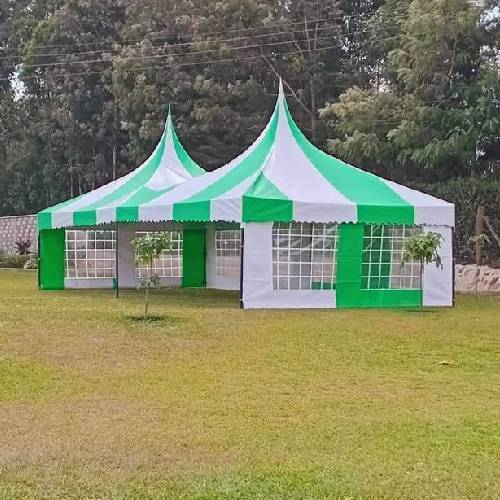 100 Seater Garden Event Tent – High Peak PVC Cover, 30ft × 15ft