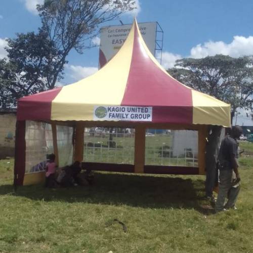 50 Seater Field Event Tent – Strong PVC Outdoor Cover, 15ft × 15ft