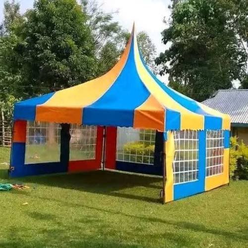 50 Seater Outdoor Ceremony Tent – Waterproof PVC Structure, 15ft × 15ft