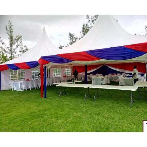 200 Seater Burial Tent – Rainproof PVC High Peak Shelter