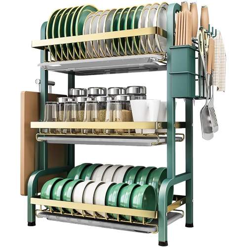 Metal Dish Drainer Rack 3 Layers