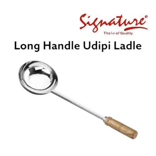 Signature Wood Handle Stainless Steel Soup Laddle