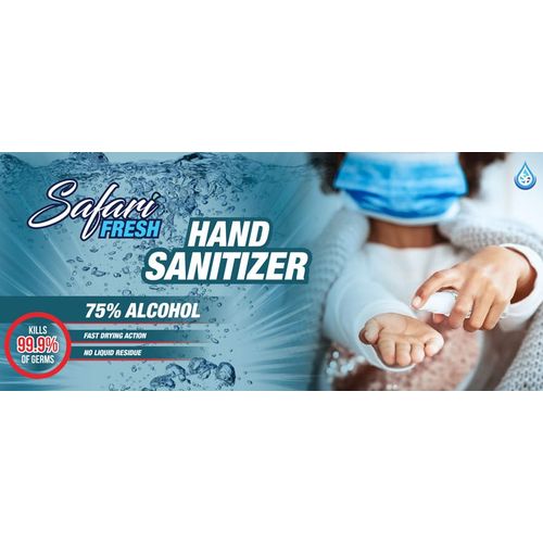 20pcs 70% Alcohol Safari Fresh Hand Sanitizer Liquid 65ml (with spray/mist cap)