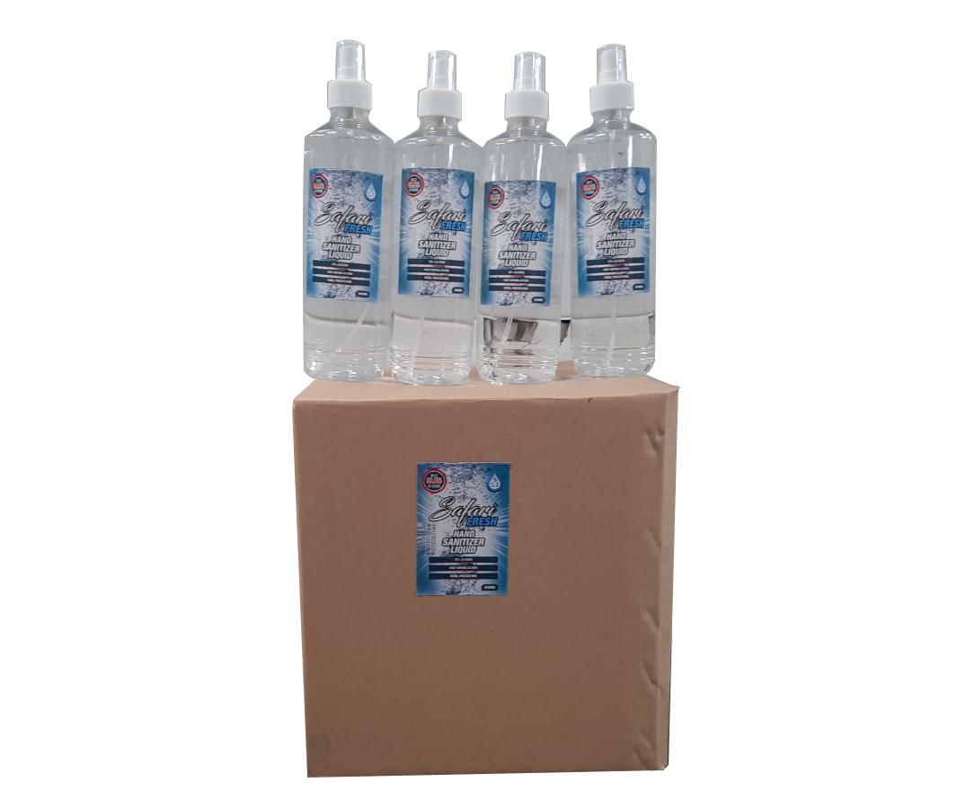 12Pcs 70% Alcohol Safari Fresh Hand Sanitizer Liquid 500ml (with mist/spray cap)