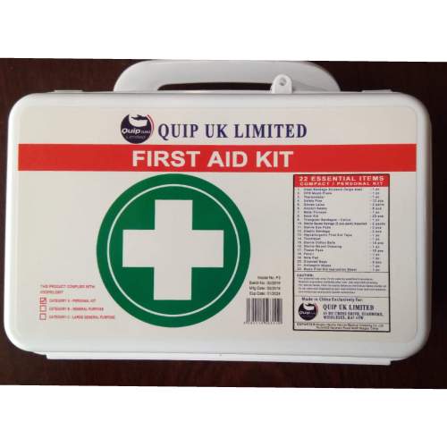 Quip First Aid Kit/Box 25 Items or  22 Items in a plastic box