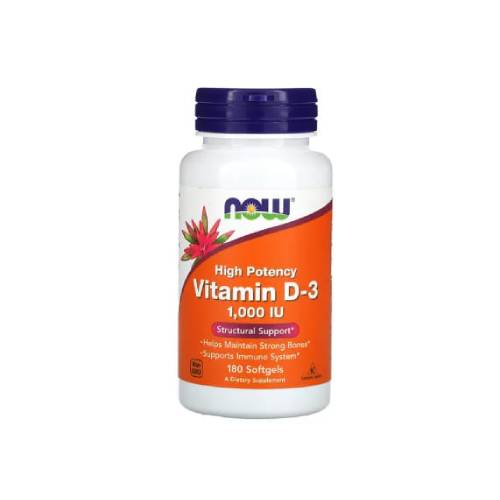 Now Vitamin D-3 100 softgels Supplement