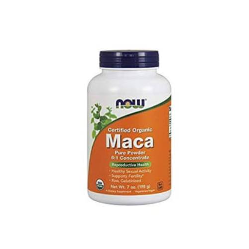 NOW Maca Pure Powder 6:1 concentrate organic for sexual health