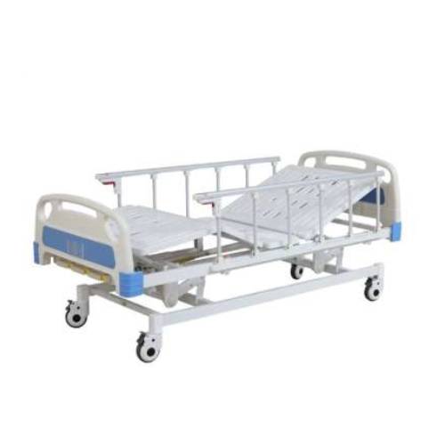 Three Crank Function Manual Hospital Bed with Independent Backrest, Le