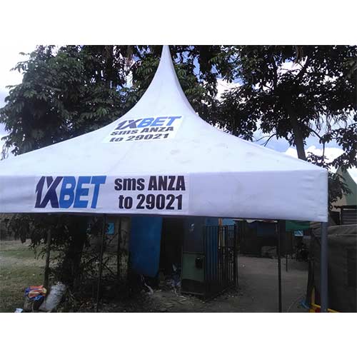 5 by 5 ft Small White High Peak Gazebo Kenya