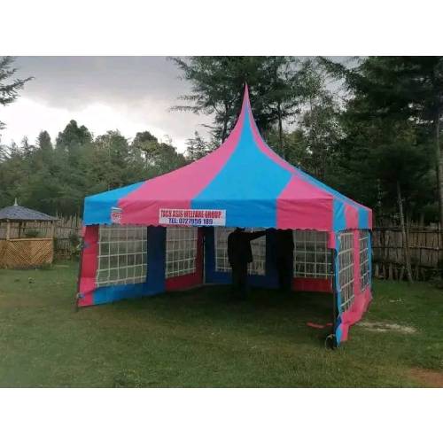 Pink and Blue High Peak 50 Seater Tent Kenya