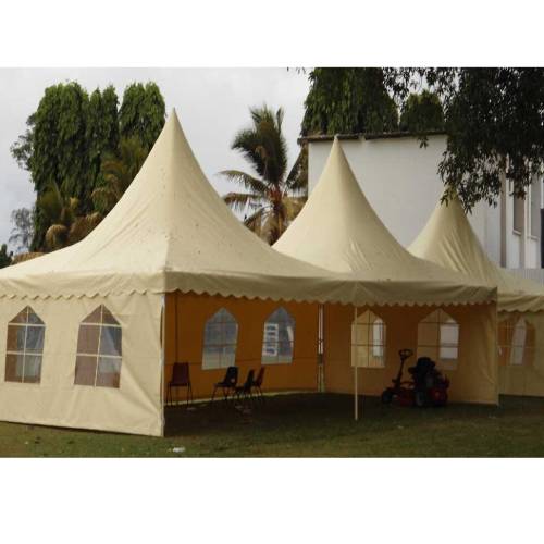 150-person high peak tent with stage for concert