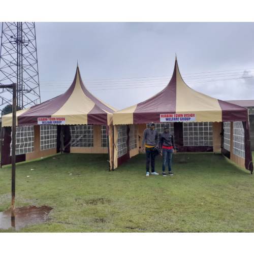 Open sided high peak tent for 150 for outdoor movie night