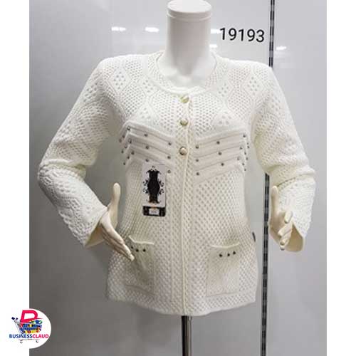 Ladies White cardigan Sweater - Ideal for all.seasons