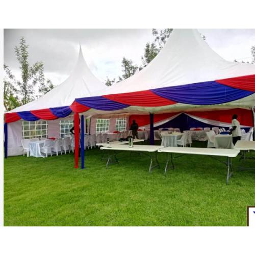 Wedding Tent Rental with Exquisite Floral Arrangements