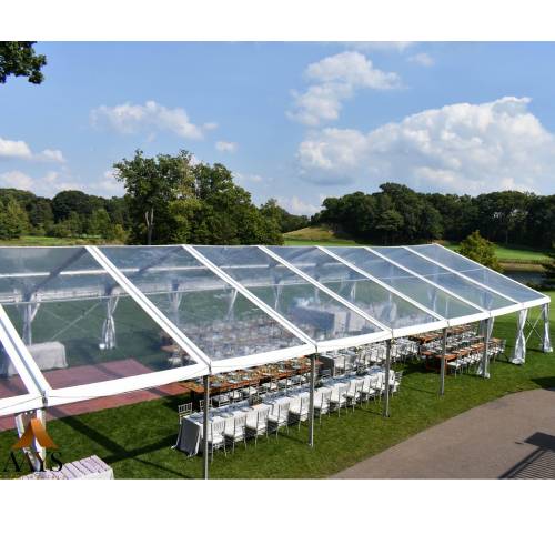 Transparent clear wedding tent