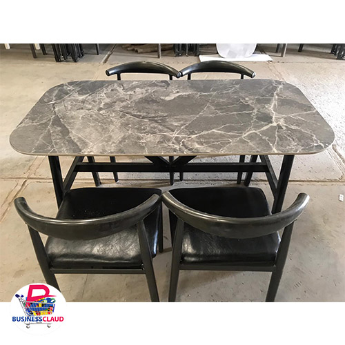 a marble 4seater dining table