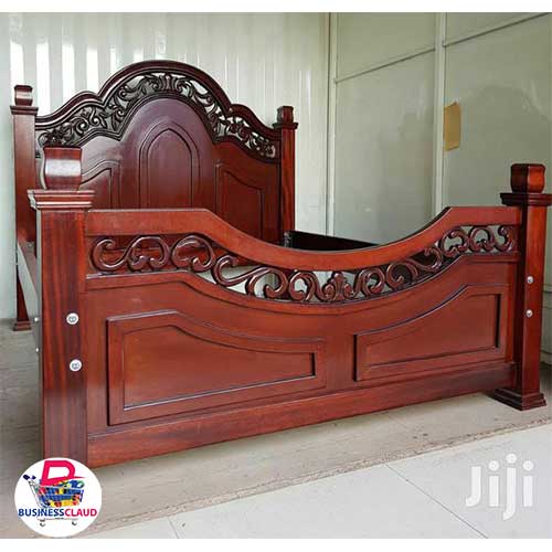 5 by 6 mahogany beds made of headboard