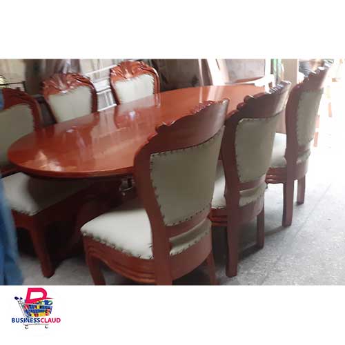 Six seater mahogany dining table